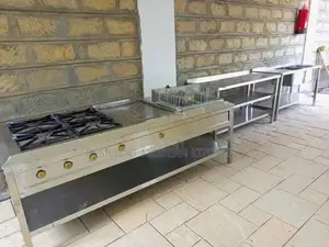 Combined Cooking Range 4 Burner Gas Cooker, Chips Fryer and Griddle