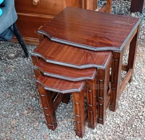 Wooden Walnut Neatle Stools (Stackable)