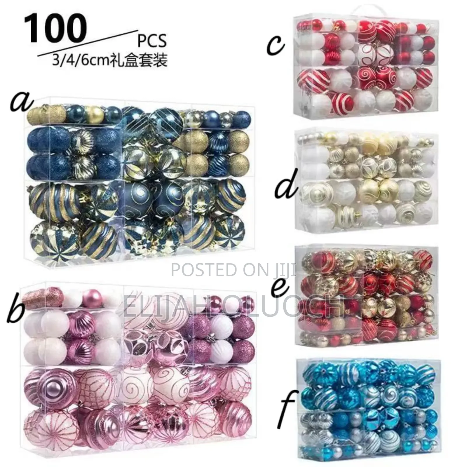 Unique 100pcs Christmas Tree Decor Balls Set