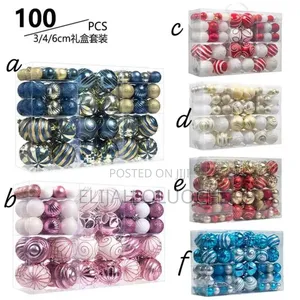 Unique 100pcs Christmas Tree Decor Balls Set