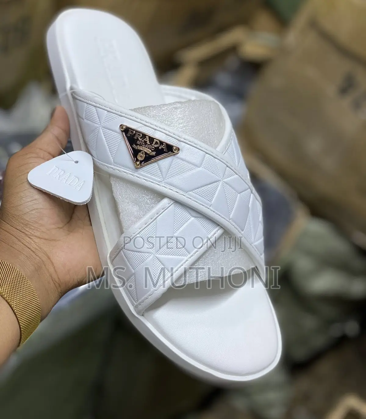 White Prada Sandals Size 39-44