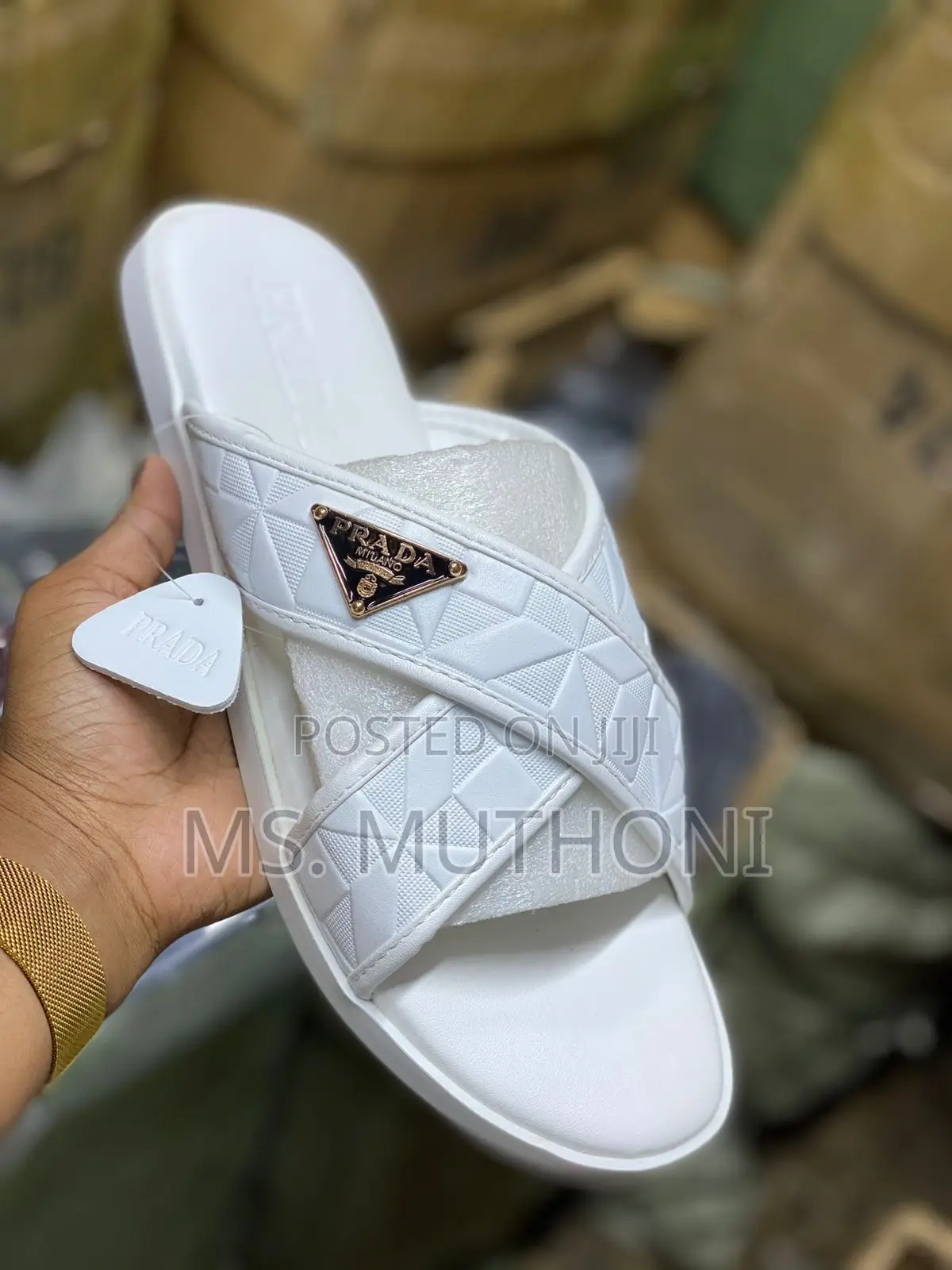 White Prada Sandals Size 39-44