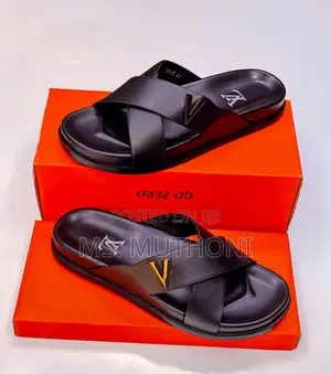 Black Louis Vuitton Sandal for Gents Size 40-45