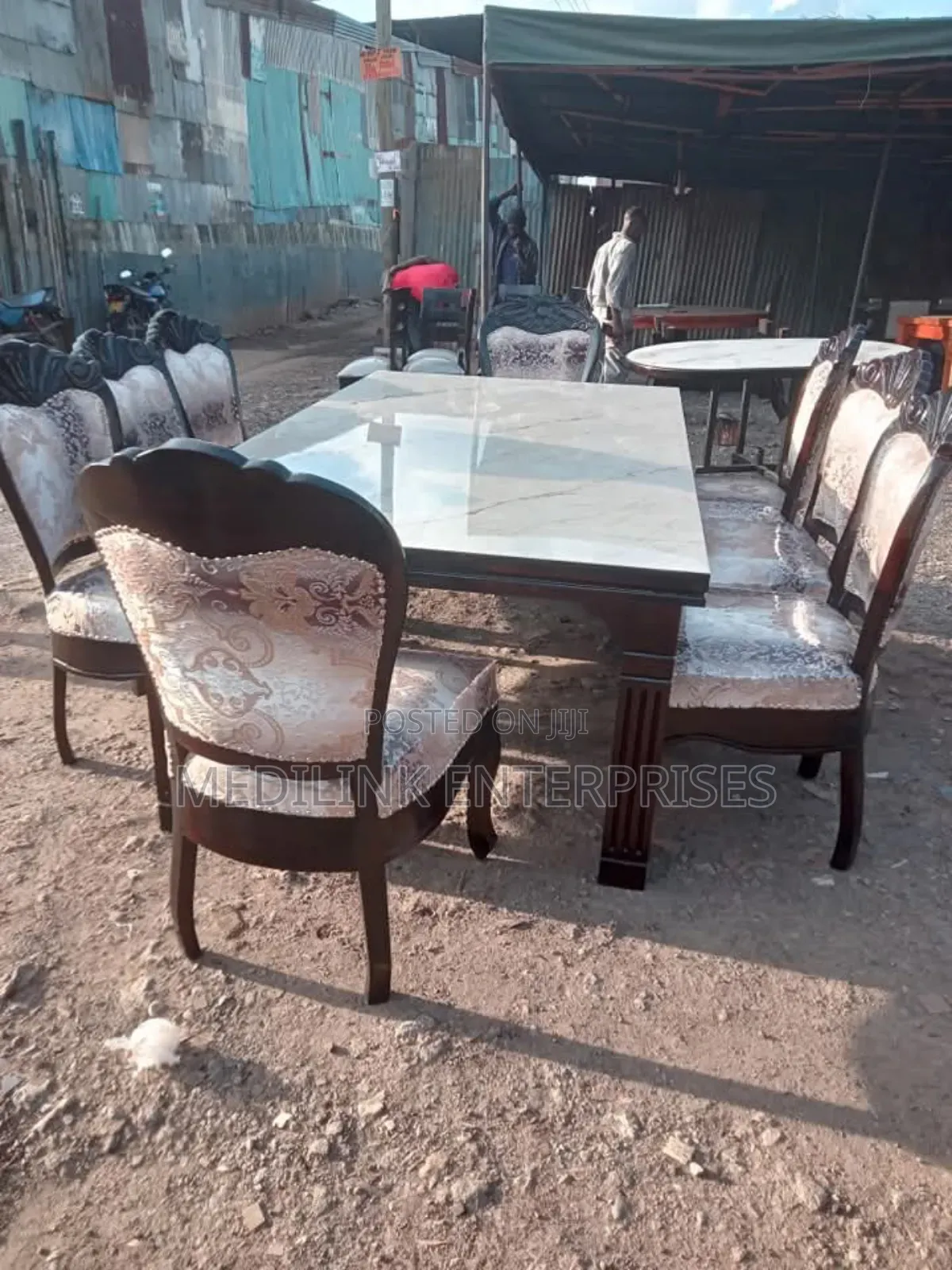 8-Seater Mahogany Solid Walnut Dinner Set