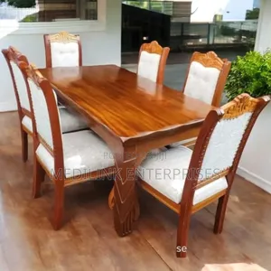 Mahogany Vanish 6-Seater Dinning Table Set