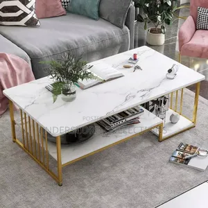 Rectangular Marble Effect (Wooden) Coffee Table