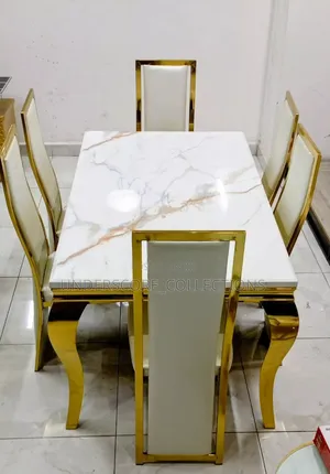 Gold Marble Dining Set