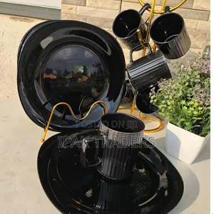 *All Black 12pcs Combo Dinner Set*