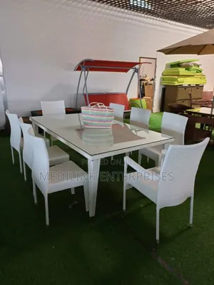 Modern Comfort 8-Seater Glasses Table Dinning Set