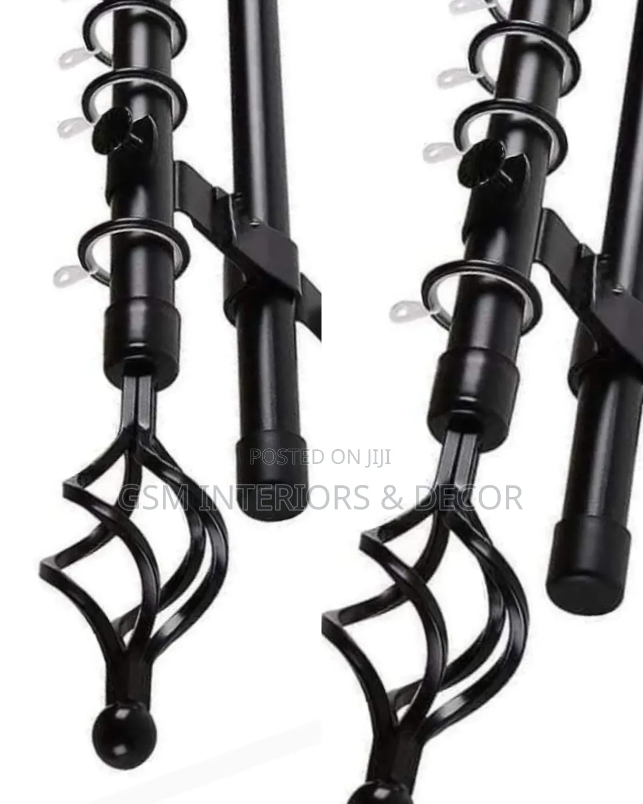 Mate Black Curtain Rods