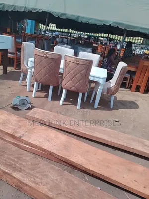 Cheryl Design Chair , 6-Seater Marble Dinning Set