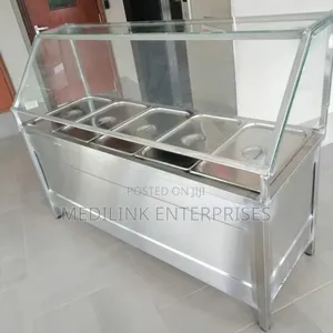 Stainless 5-Inserts Food Warmer Display