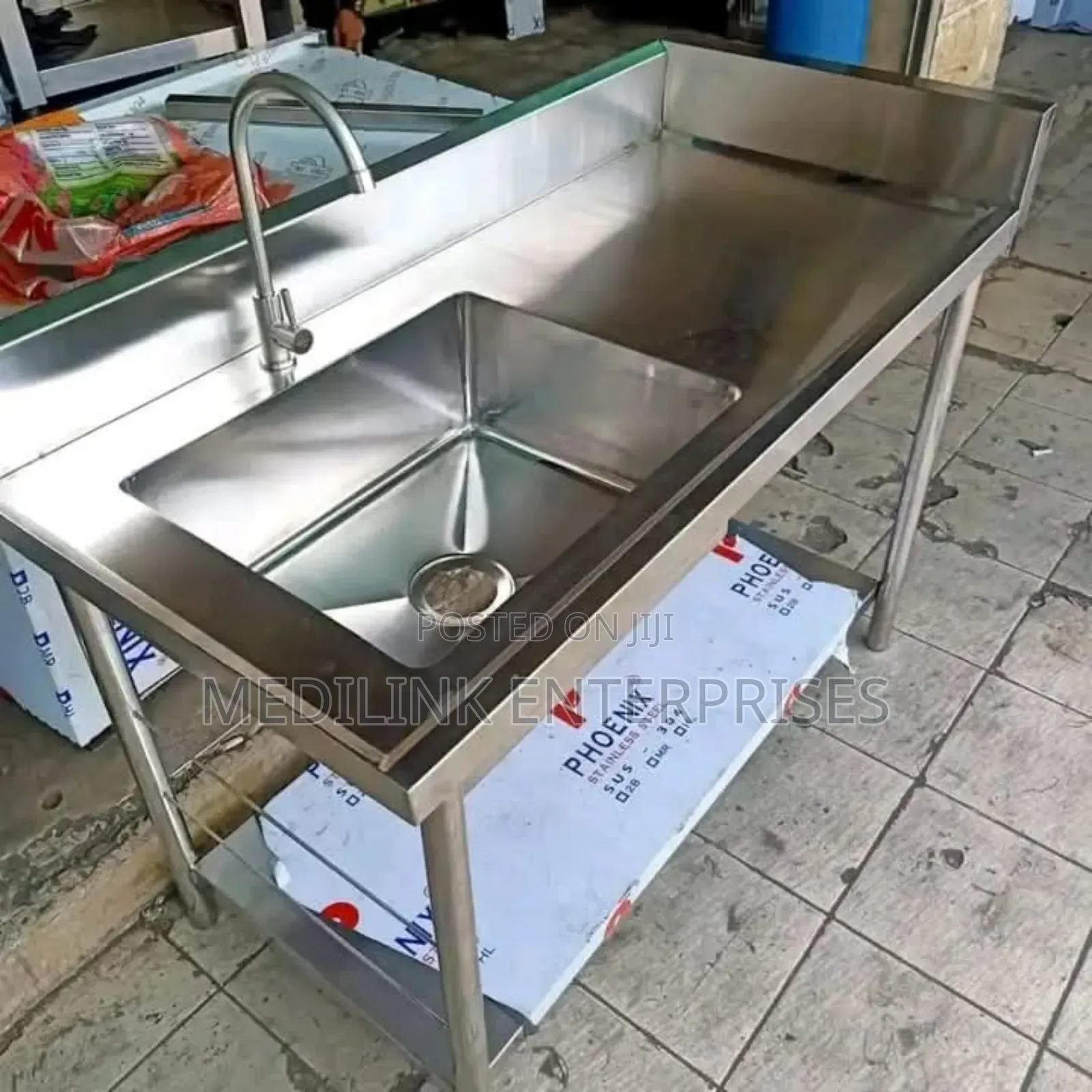 Single Stainless Steel Washing Sink