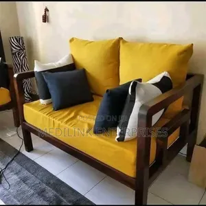 Upholstered Wood Mix Swahili Comfort 3 Seater