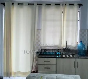 Cream Soft Touches Kitchen Window And Door Curtains
