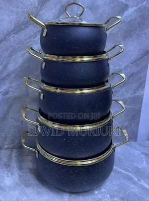 Premium 10‐Piece Amber Granite Cookware Set