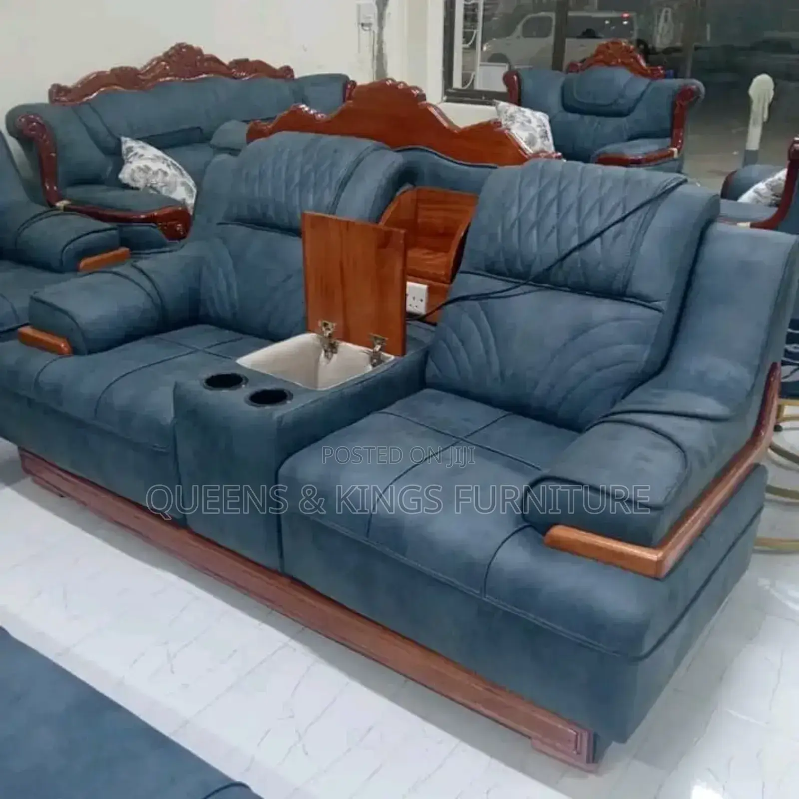 Couch 7 Seater Luxury Couch With Solid Mahogany Frames