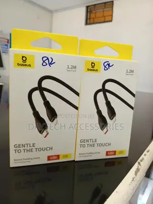 Baseus Pudding Quick Charge Type-C to Lightning Cable 20w 1.2 M -Black