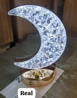 Rechargeable Creative Table Lamp Warm and White Light Crescent