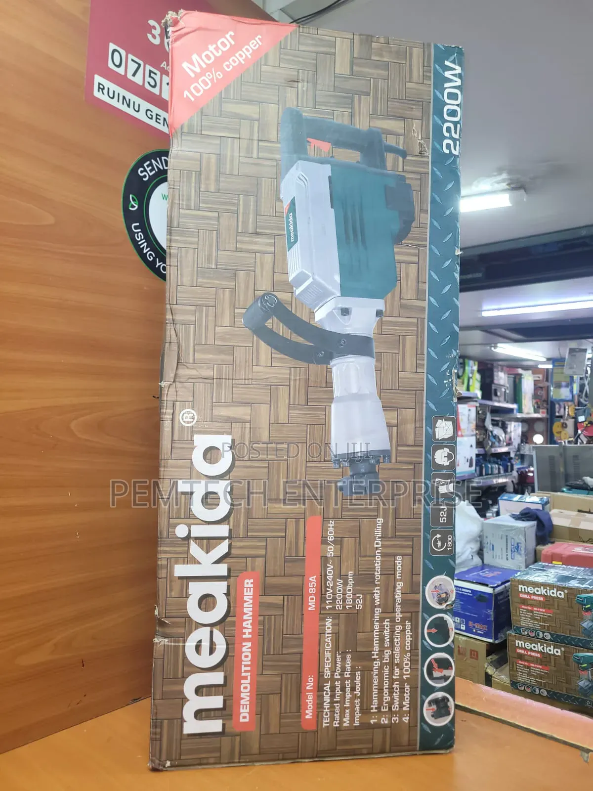 Meakida 2200w Md-85a Demolition Hammer.