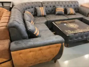 7 Seater Luxury Leather With Solid Mahogany Frame