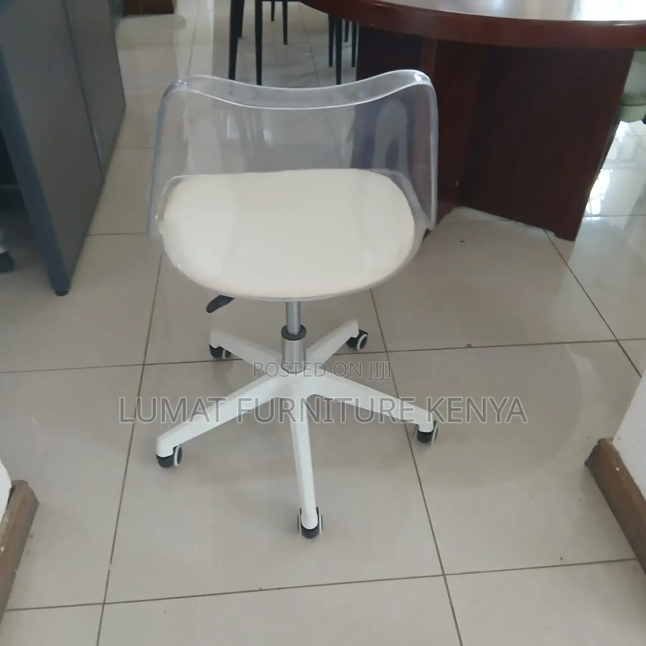 Swivel Office Eames Transparent Chair