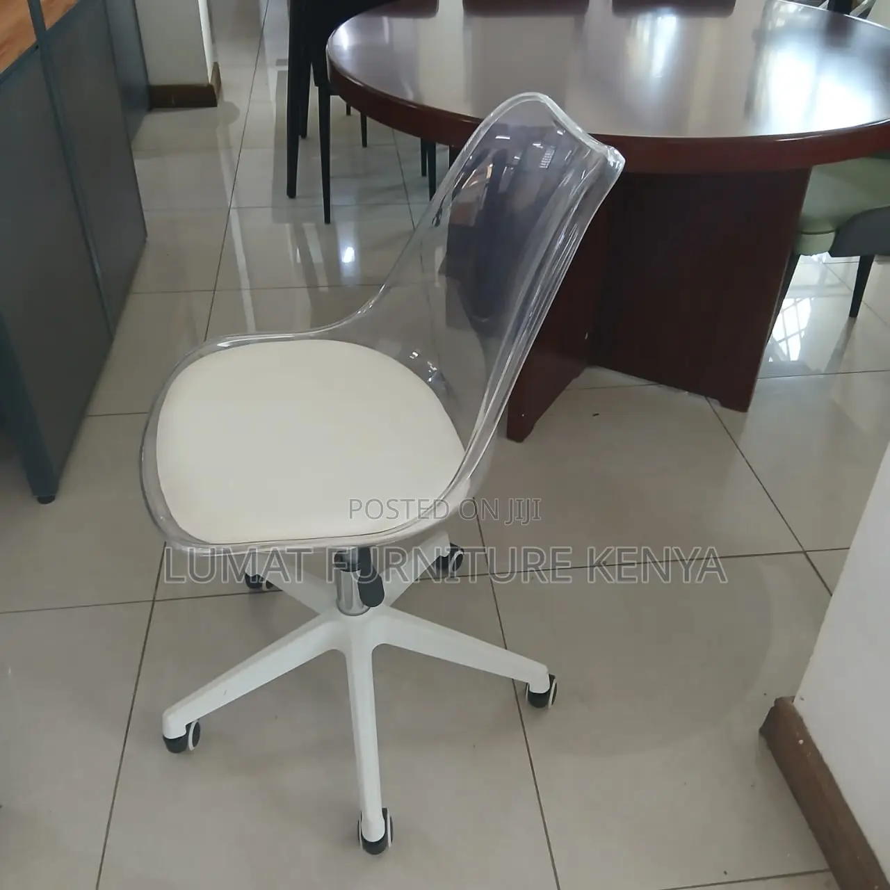 Swivel Office Eames Transparent Chair