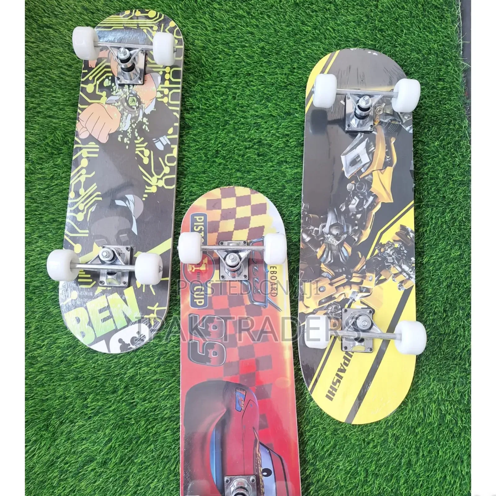 Skateboard With Rubber Wheels