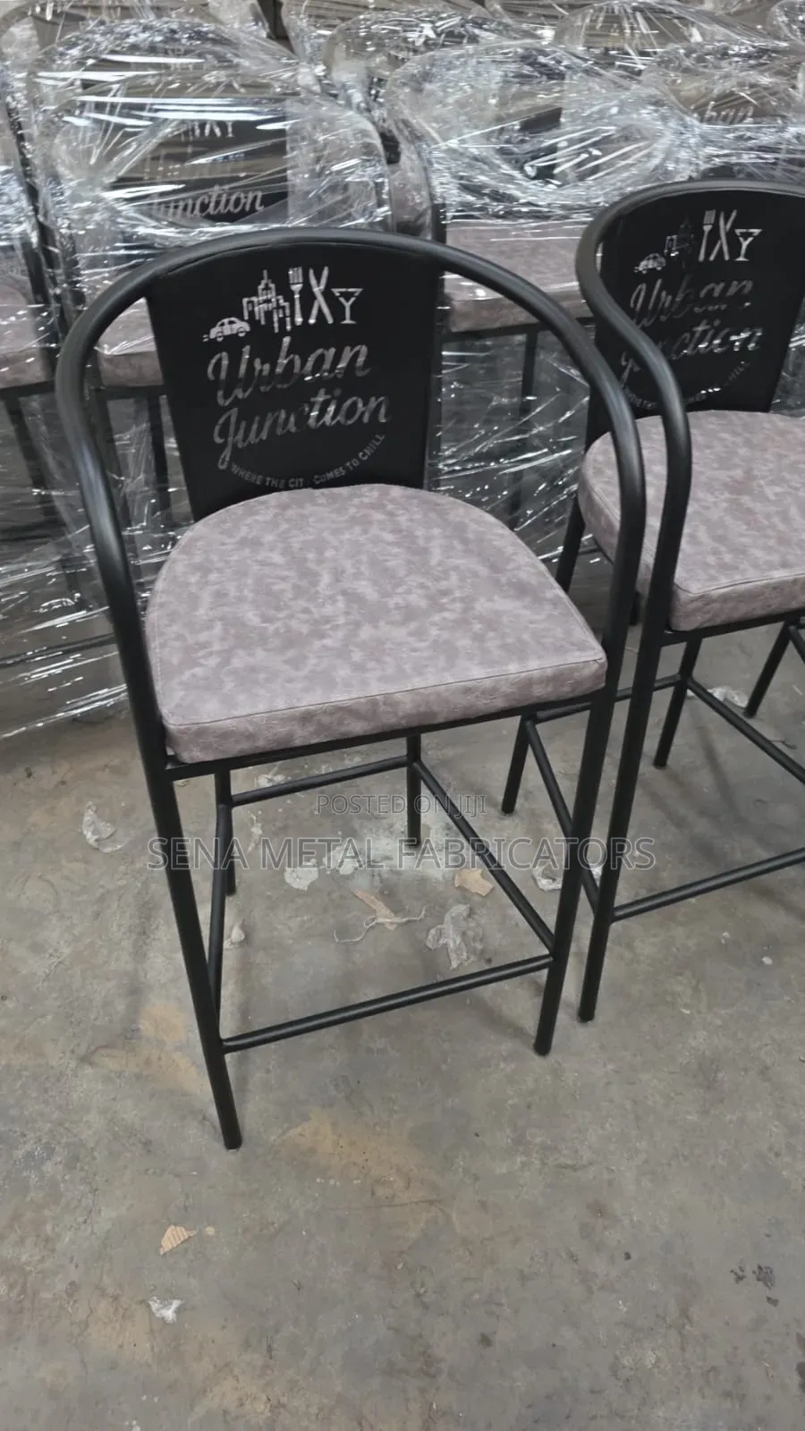 Branded Metal Bar Stools