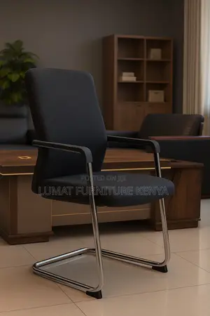 Leather Back Support Visitors Seat