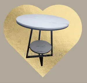 *New Arrival* *2 Layer Round 3 Legged Metal Frame Table Size