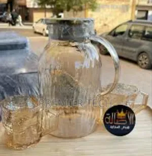Golden 7pc Glass Water Set -