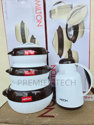 Milton Set of 3 Hot Pots With a Flask