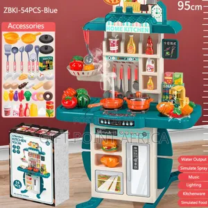 54 Pcs Kitchen Play Set With Light And Sound And Running Water