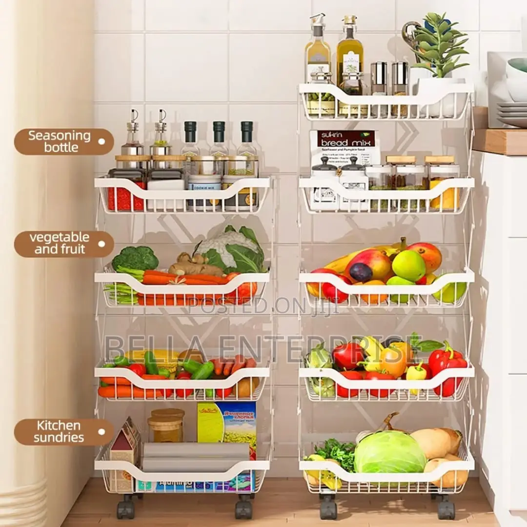 5 Tier Collapsible Fruit Racksturdy Durable Construction Storage Bin