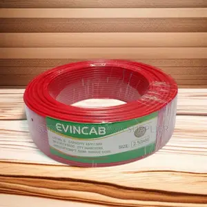 Elvin Shock Proof 2.5mm Red Single Core PVC Electrical Cable