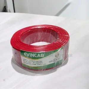 Elvin 2.5mm 90m Long Red Moisture Resistant Solid Electrical Cable