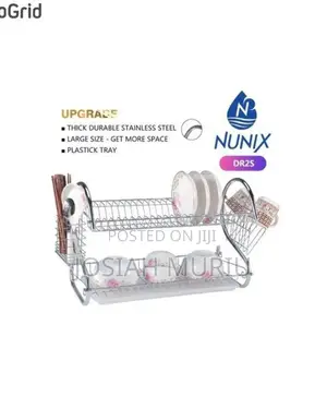 Nunix 2 Tier Kitchen Stainless Utensils Storage/Dish Rack