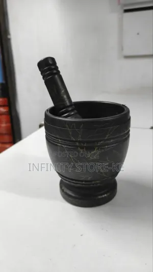Black Marble Design Pestle and Mortar