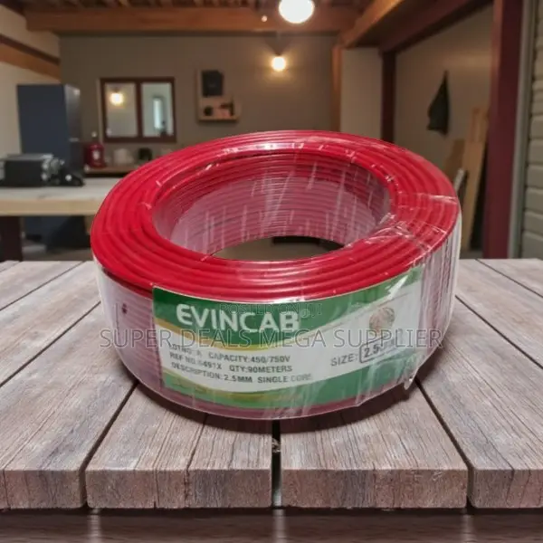 Elvin Premium 2.5mm 90m Red Solid Core Electrical Cable for Indoors