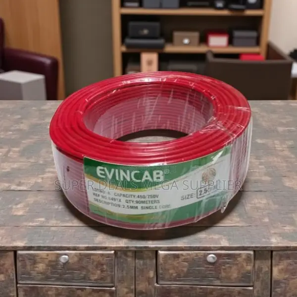 Elvin Quality Ensured 2.5mm 90m Red PVC Solid Electrical Cable