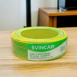 Evin 2.5mm Yellow Green Thick Insulated Flame Retardant Wiring Cable