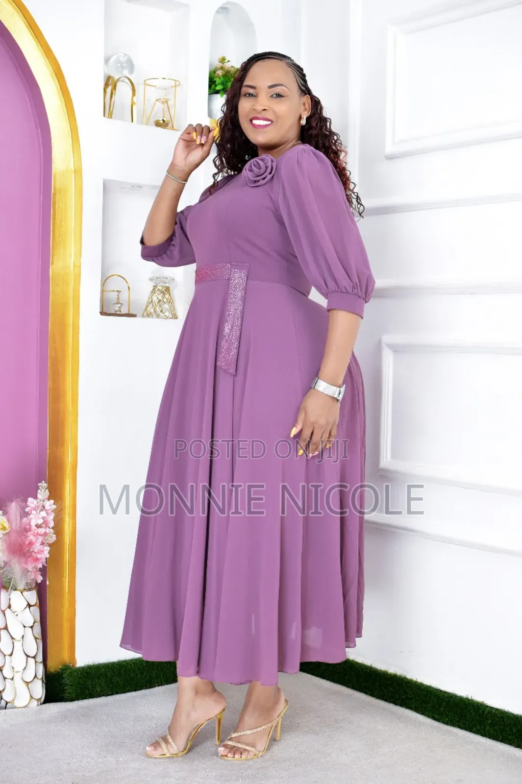 Classy Purple Maxi Dress
