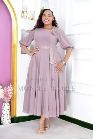 Classy Peach Long Dresses