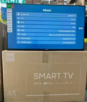 Bluetooth Enabled Syinix 43 Inch Smart Tv