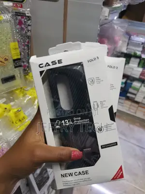 Hnunpmagnetic for Samsung Galaxy Z Fold 3 Carbon Fiber Case With Stand