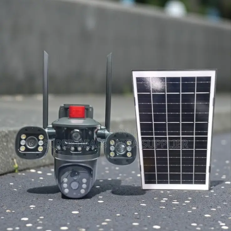 Human Movement Detection Multiple Lens 4g PTZ Solar Security Camera