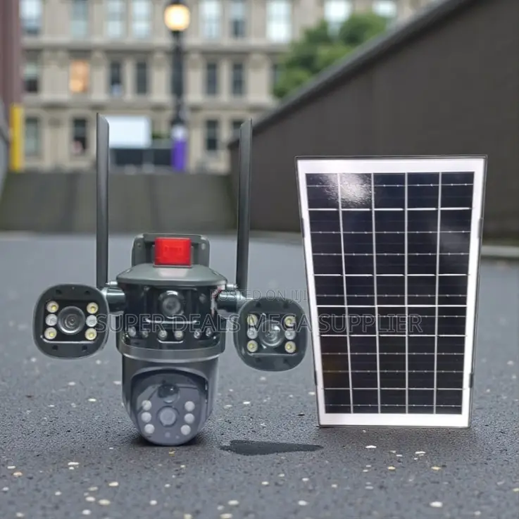 Two- Way Audio Communication Multiple Lens 4g PTZ Solar Camera
