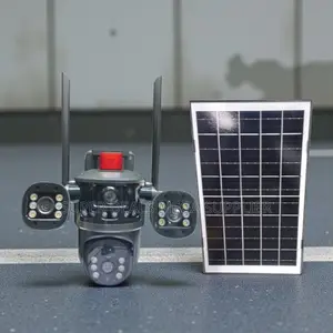 Weatherproof Housing Multiple Lens 4g PTZ Outdoor Solar Camera