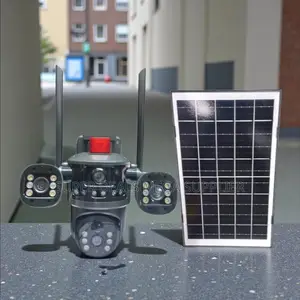 Large Capacity Rechargeable Multiple Lens 4g PTZ Solar Camera